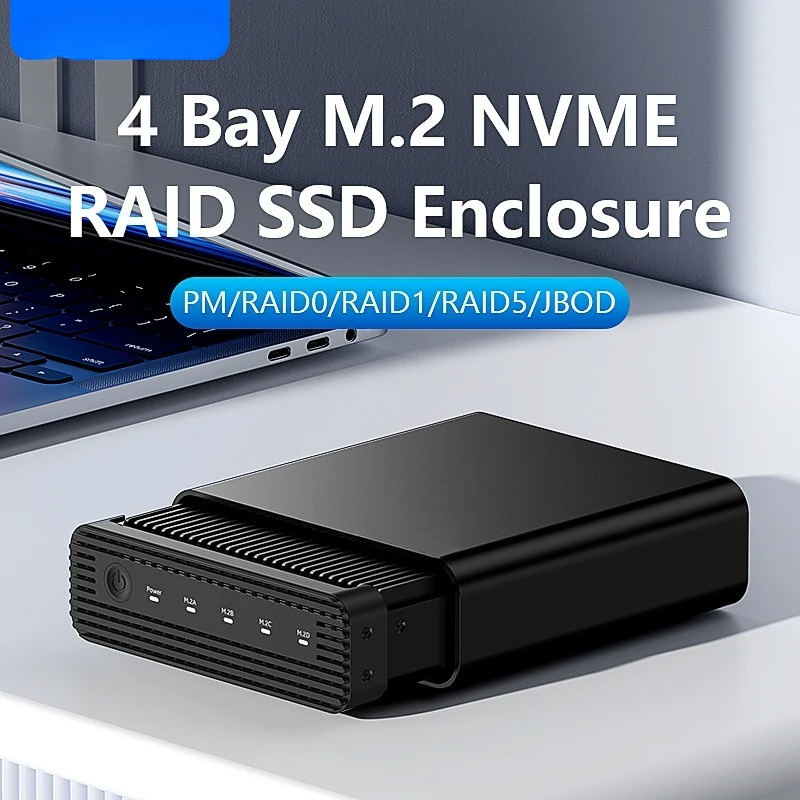 External Ssd - Aluminum M2 4-Bay USB4 External NVME