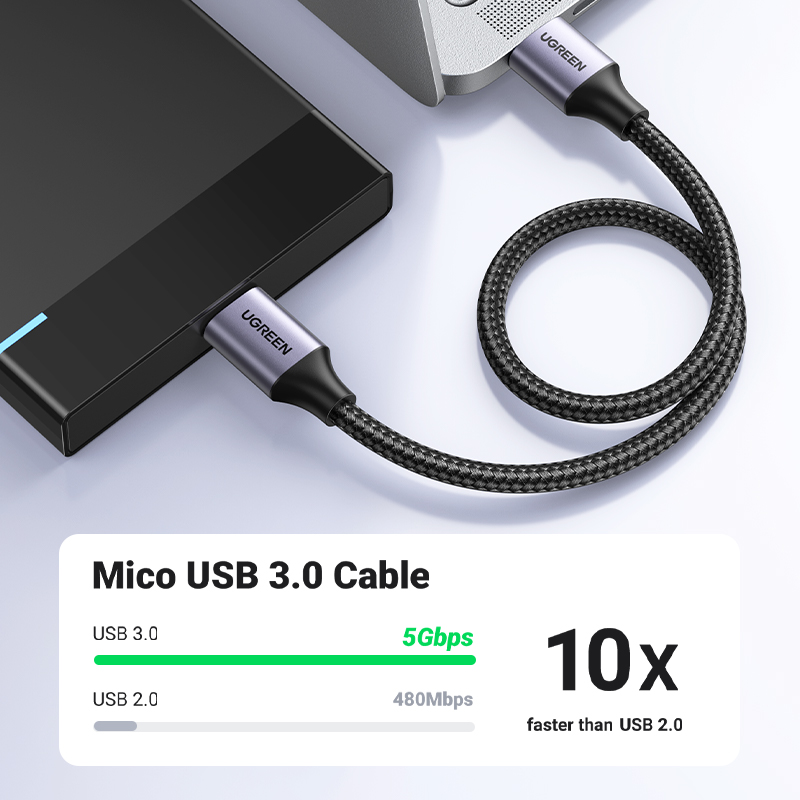 UGREEN Micro B Cable USB 3.0 3 - Samsung Ssd 评论和价格